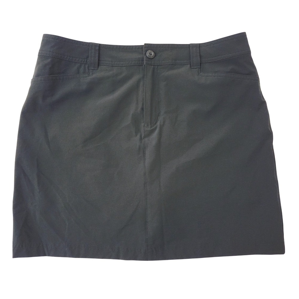 Eddie Bauer Travex Women's 10 Black Outdoor Hiking UPF 50 Skort Stretch Mini